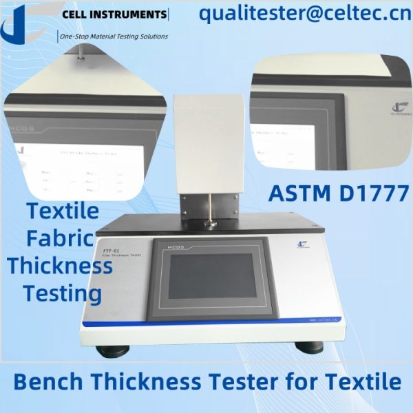 Bench thickness tester for textiles ASTM D1777 in textile thickness testing textile fabric thickness testing instrument