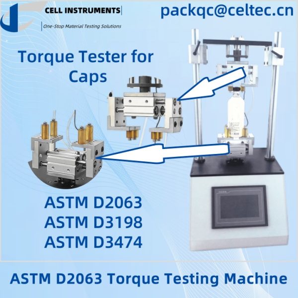 ASTM D2063 vääntömomentin testauskone ASTM D3198 vääntömomentin testaaja korkille ASTM D3474
