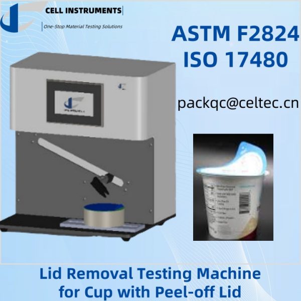 ASTM F2824 soyulabilen kapaklı bardak için kapak çıkarma test makinesi ASTM F2824 soyulabilen kapaklı bardak için kapak çıkarma test makinesi