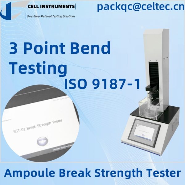 ампуланың сыну күшін сынаушы ампулалар үшін 3 нүктелі иілу сынағы ISO 9187-1 ампуланың сыну күшін сынаушы ампулалар үшін 3 нүктелі иілу сынағы ISO 9187-1