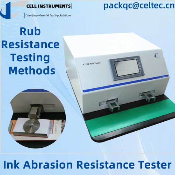 ink abrasion resistance tester rub resistance testing methods ASTM D5264 TAPPI T830