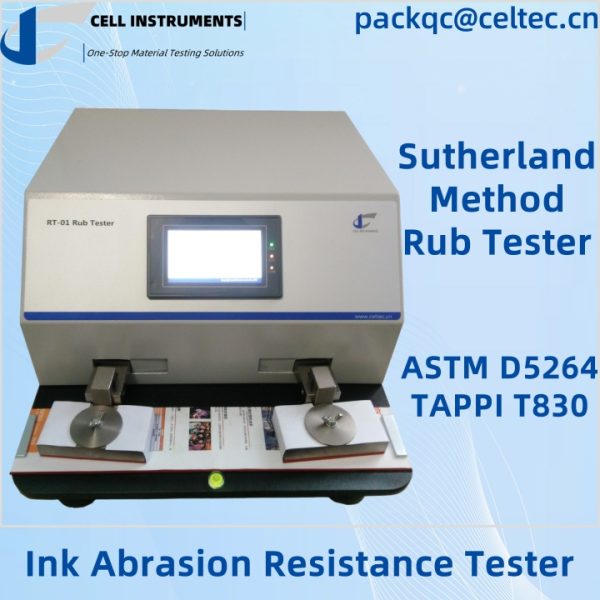 ink abrasion resistance tester sutherland method rub tester ASTM D5264 TAPPI T830