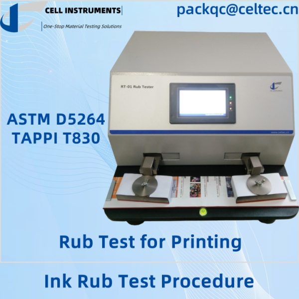 ink rub test procedure rub test for printing ASTM D5264 TAPPI T830