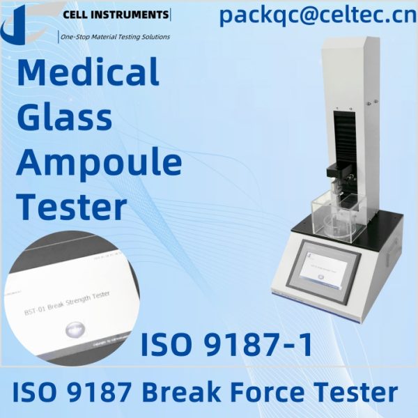 iso 9187 lūžio jėgos testeris medicininio stiklo ampulės testeris ISO 9187-1