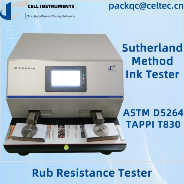 rub resistance tester sutherland method ink tester ASTM D5264 TAPPI T830