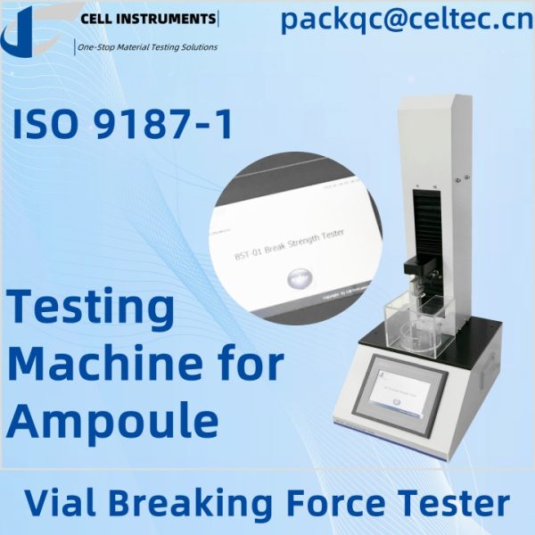 vial breaking force tester testing machine for ampoules ISO 9187-1